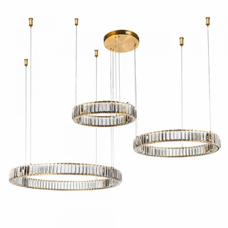 Подвесная люстра Divinare Renata 1135/17 SP-106 (LED, 220V, хрусталь, на тросе, кольцо)