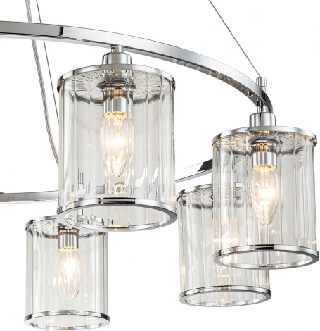 Подвесная люстра 13022/8P Chrome Indigo Dante V000408 (220V, на тросе, круглые)