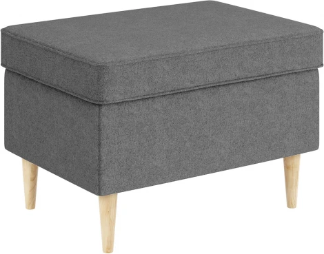 БЕНОН Пуф тканевый, серый D1 furniture арт.AAA41702004