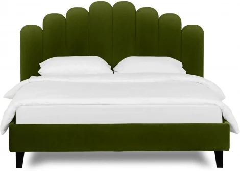 Кровать Queen II Sharlotta L 1600 ОГОГО (арт.577026), (Ткань/Зеленый)