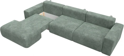 Диван угловой Лига-036 НПБ Классик Лонг левый угол Лига Диванов (Велюр) арт.127786L
