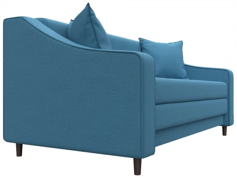 Диван прямой Лига-071 (ЛДСП,Брус,Фанера/Дерево/Рогожка/Голубой) Лига Диванов 129653