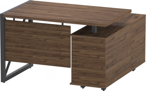 Стол рабочий универсальный Калифорния Хардвиг 1200 ЛДСП Орех темный 3997061201