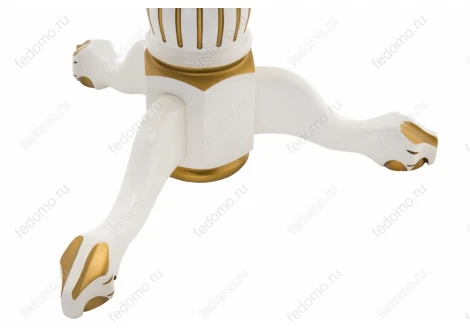 Журнальный столик Woodville Бернард молочный с золотой патиной 406091