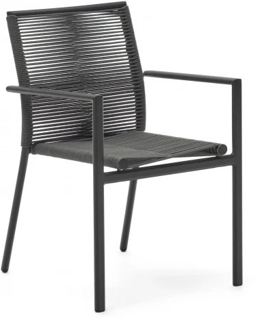 Стул уличный La Forma (ex Julia Grup) Culip (Серый/ Веревка)