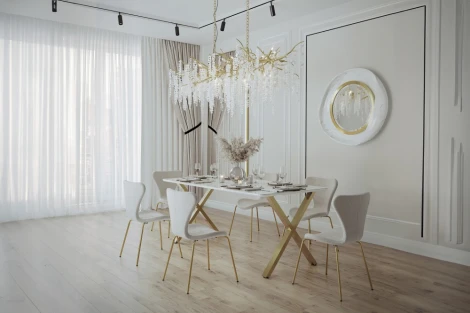 Керамический стол Селена 140 (Селена 3 140х80х77 белый мрамор / золото) Notta арт.571413