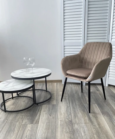 Стул ALABAMA BLUVEL-40 BEIGE, велюр
