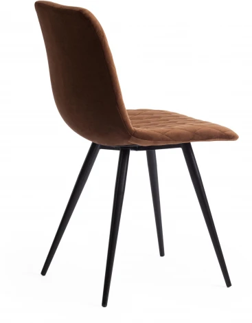 Стул CHILLY X (mod. 7096-1) ткань/металл, 45x53х88 см, высота до сиденья 50 коричневый barkhat 12/черный Tetchair 17250