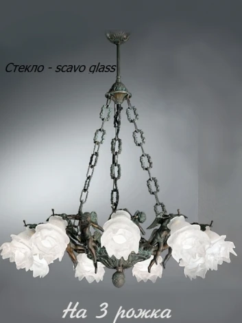 Подвесная люстра Nervilamp 2081 2081/3/SC (220V, на цепи)