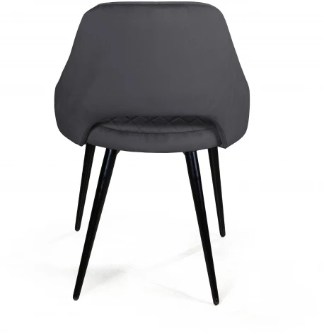 Стул William ромб, бархат серый 27/ черный конус Top Concept custom 78245