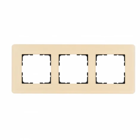 Рамка на 3 поста (тауп soft touch) Jasmart G-Glass G1003GT-RM