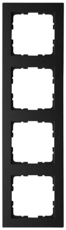 Рамка на 4 поста (черный матовый) Jasmart G-Classic G1004PB