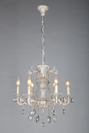 Подвесная люстра Omnilux Martina OML-79003-06 (220V, на цепи, подсвечник, свеча)