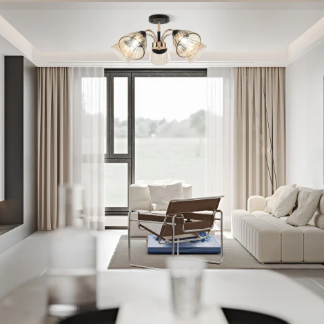 Потолочная люстра на штанге Arte Milano Napoli 320119/5 FG+BK (220V)