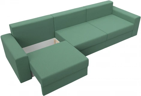 Диван прямой Майами Long (Зеленый/Рогожка) Лига Диванов арт.123341