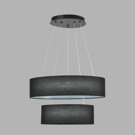 Люстра подвесная Lumion Sava 8373/55L черный, металл/текстиль/силикон LED 55W 3000/4000/6000K 220V