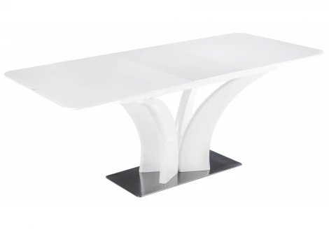 Стеклянный стол Woodville Horns 140 super white 11189