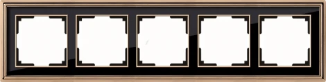 Рамка на 5 постов (золото/черный) W0051330 (a051207)