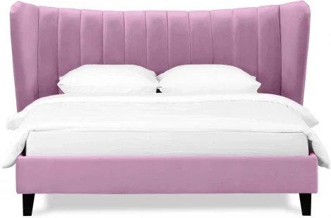 Кровать Queen II Agata L ОГОГО (арт.574963), (Ткань/Сиреневый)