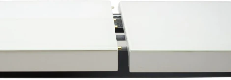 Стол ФИН 140 Белый, стекло/ Черный каркас М-City