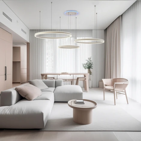 Подвесная люстра RGB Wi-Fi Citilux Дуэт Смарт CL719A700 (LED, 220V, умный дом - Алиса, Маруся, на тросе)