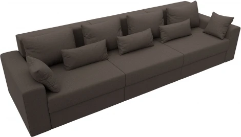 Диван прямой Майами Long (Коричневый/Рогожка) Лига Диванов арт.122677