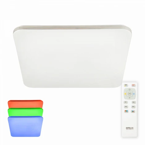 Потолочный светильник RGB Citilux Симпла CL714K680G (LED, 220V, диммер, пульт управления)