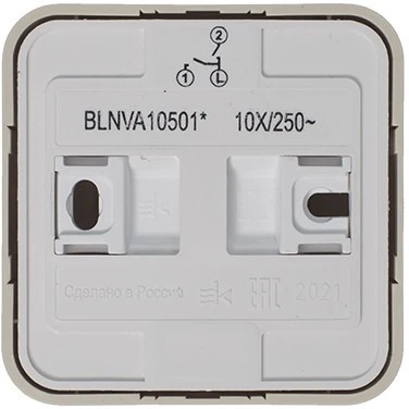 Выключатель накладной двухклавишный (бежевый) Systeme Electric Blanca BLNVA105017