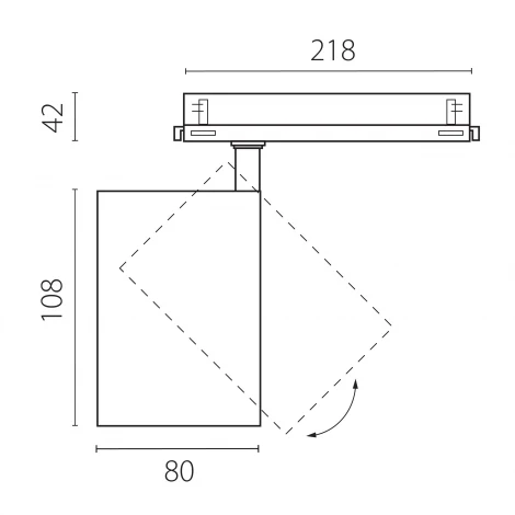 Трековый светильник трехфазный светодиодный LED 30W 220V с управлением DALI Lightstar Alta Base A5346DALI