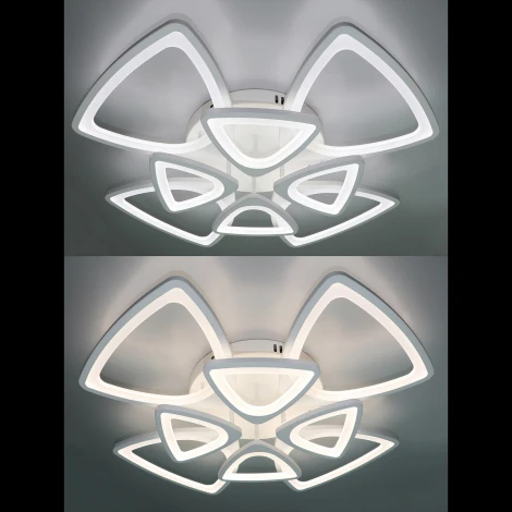 Потолочная люстра ярусная Natali Kovaltseva INNOVATION STYLE 83038 (регулировка яркости, LED, 220V, пульт управления, умный дом - LampSmart)