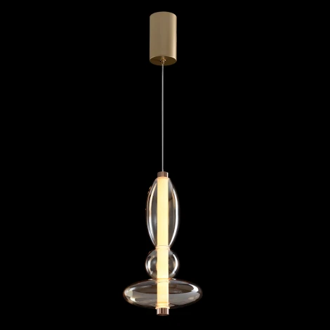 Подвесной светильник светодиодный Crystal Lux QUASAR SP10W LED AMBER (220V, на проводе, круглые)