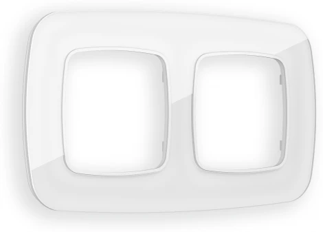 Рамка Ambrella Volt OMEGA Radian (Белый Стекло закаленное натуральное) 2-ая OF350102