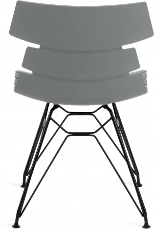 Обеденный стул Tetchair HANSEN (Пластик,Металл,Экокожа/Серый,Черный) 20321