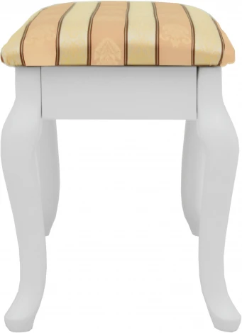 Банкетка Ретро с ящиком белый, ткань полоса бежевый от фабрики Mebelik