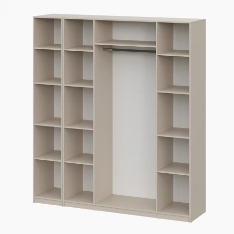 Шкаф распашной с наполнением Арника (13 полок + штанга) ШК 5, Меланж