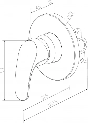 Смеситель Damixa RedBlu Palace One 417500064 С ВНУТРЕННЕЙ ЧАСТЬЮ, для душа