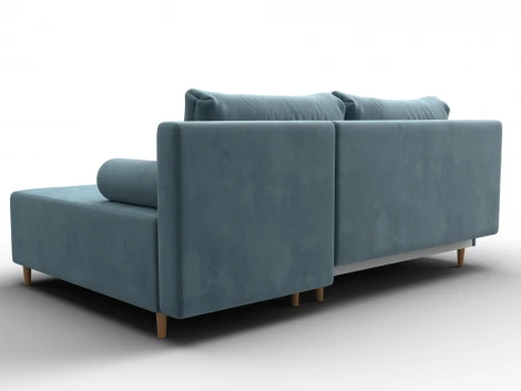 Диван угловой Лига-102 угол универсальный (ДСП,Брус,Фанера,Велюр/Бирюзовый) Лига Диванов 134790