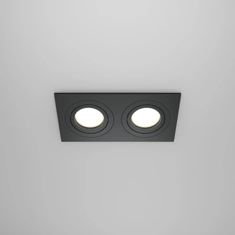 Встраиваемый светильник Atom GU10 2x50Вт Maytoni Technical DL024-2-02B (220V)