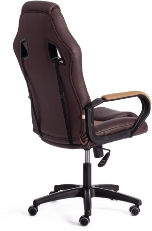 Кресло DRIVER (22) кож/зам/ткань, коричневый/бронза, 36-36/TW-21 Tetchair 19296