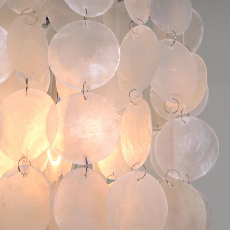 Подвесной светильник с перламутром Eurosvet Sandra 60185/1 (220V, на проводе, круглые)