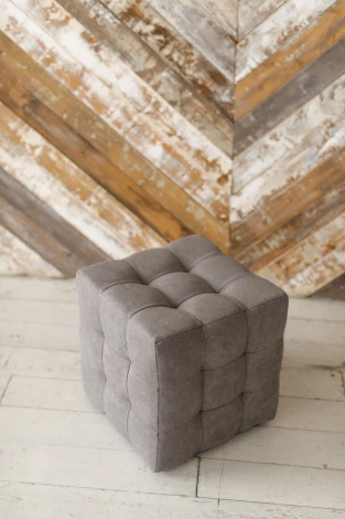 Пуф Dreambag Лотос Серый Велюр 13211