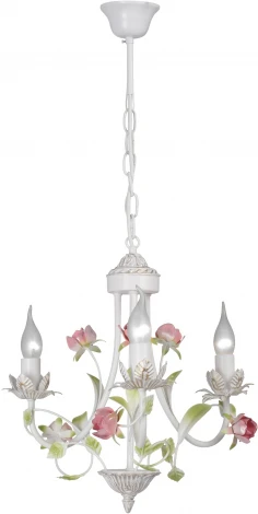 Подвесная люстра V1138-0/3 Vitaluce (220V, на цепи, свеча, цветы)