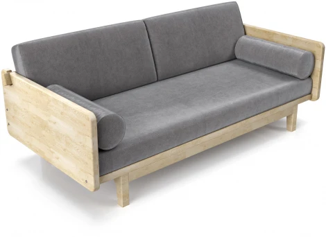 Диван Arsko Двалин сосна серый велюр