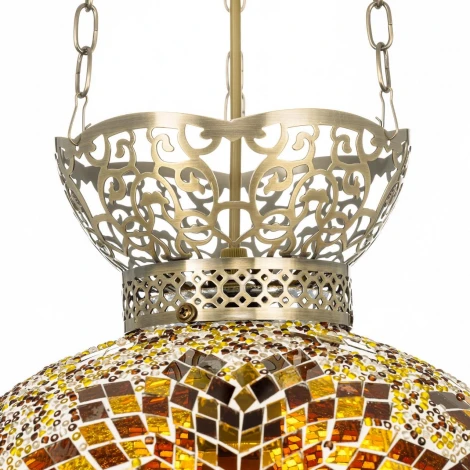Подвесной светильник с подвесками Citilux Каир CL419125 Мозаика янтарь