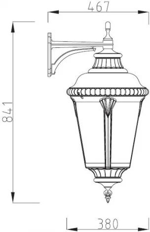 Настенный фонарь уличный IP44 Oasis Light MUNICH 2L 79752L Gb (220V, фонарь)