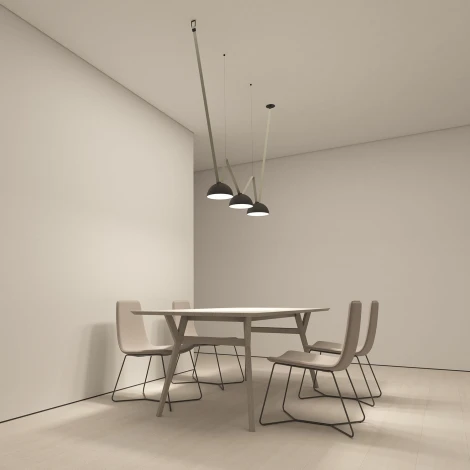 Трековый светильник 48V Denkirs Belty Flow DK5560-BK (LED, круглые)