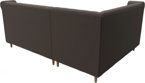 Диван кухонный угловой Бронкс левый угол (Коричневый/Рогожка) Лига Диванов арт.123823L