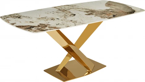 Стол обеденный IST-CASA Интерно DT-2883, 180х90х75 см, белый мрамор