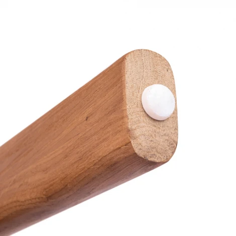 Стул полубарный Rich рогожка бежево-голубая с ножками цвета орех Bradex Home арт.RF 0861