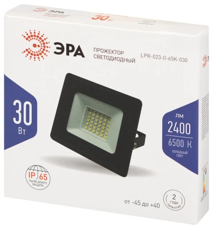 Прожектор уличный светодиодный ЭРА LPR-02 LPR-023-0-65K-030